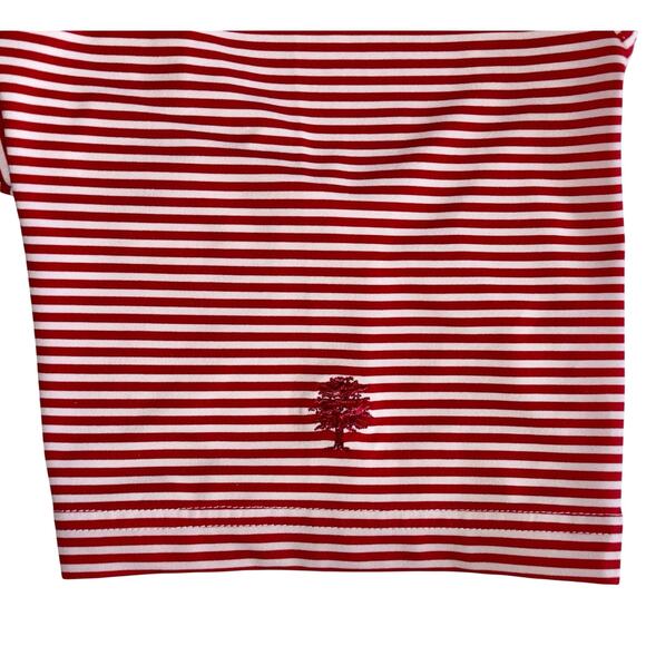 Vineyard Vines Mens Performance Polo Shirt Medium SS Striped Golf‎ Club Logo EUC - Picture 7 of 8